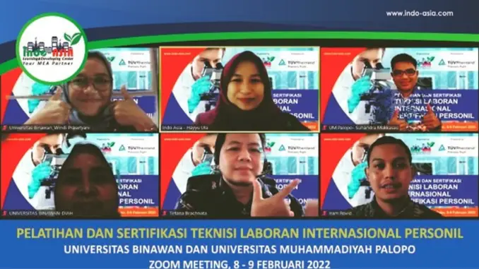 Pelatihan dan Sertifikasi Teknisi Laboran Internasional Personil – Universitas Binawan dan Universitas Muhammadiyah Palopo