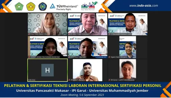 Pelatihan dan Sertifikasi Teknisi Laboran Internasional Sertifikasi Personil – Universitas Pancasakti Makassar, IPI Garut, Universitas Muhammadiyah Jember
